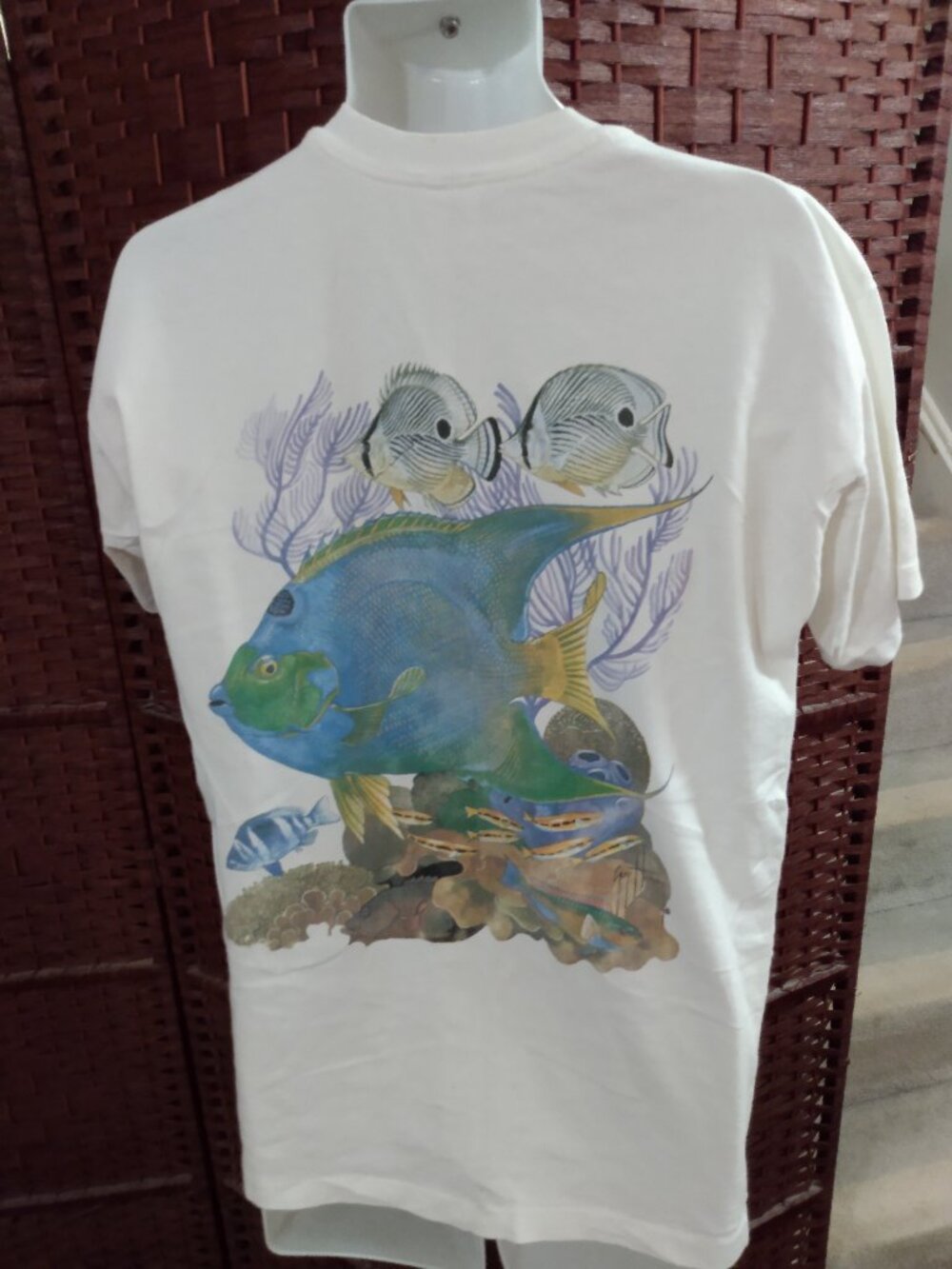 Vintage Guy Harvey T Shirt Single Stitch Tropical Fish Adult Large Ocean